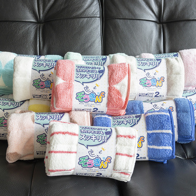 2条日本洗碗巾纤维加厚吸水