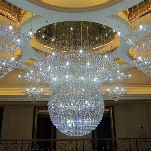 定做酒店大堂水晶吊灯欧式别墅客厅灯饰会所KTV非标工程装饰灯具