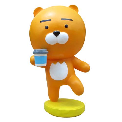 玻璃钢雕塑网红Kakao公仔卡通布朗熊户外大型摆件商场奶茶店装饰
