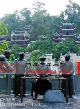 铸铜人物雕塑景观步行街各种装饰人物雕塑厂家锻铜人物雕塑