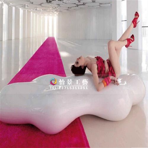 创意云朵造型休闲椅玻璃钢云朵造型休闲商场酒店休闲座椅摆件