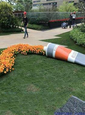 卡通牙膏雕塑玻璃钢彩绘店招牙膏花瓶雕塑公园草坪仿真树脂摆件