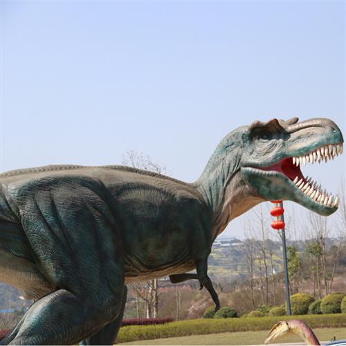 大型仿真霸王龙会动会叫电机恐龙厂家直销景区大型动物机器模型