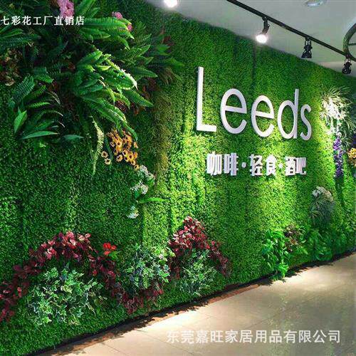 广东东莞仿真绿植植物墙塑料假草坪壁挂装饰室内外背景草皮尤加利