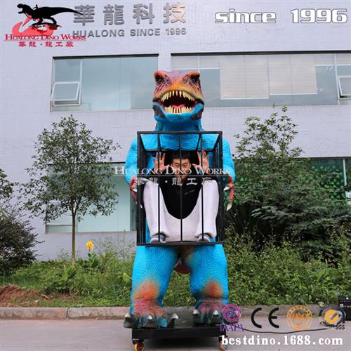 大型定制仿真恐龙困兽笼子恐龙园游乐园景点设施仿真恐龙模型玩具