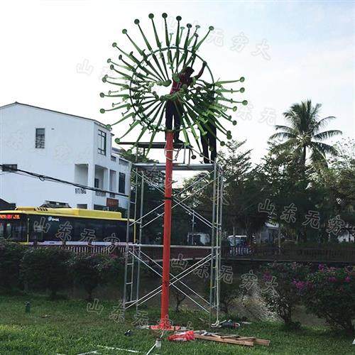 不锈钢风动雕塑城市夜游七彩灯光秀户外动态亮化灯景观装置