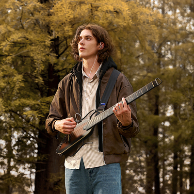 DONNER唐农 HUSH-I EVO2轻音民谣吉他便携折叠旅行静音练习初学者