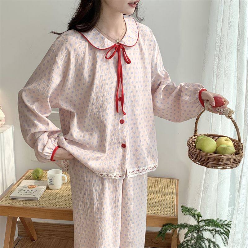 睡衣女春秋季云朵棉长袖长裤开衫娃娃领卡通少女可外穿家居服套装,女士内衣/男士内衣/家居服,睡衣/家居服套装,淘宝优惠券,粉丝福利购,淘宝优惠卷