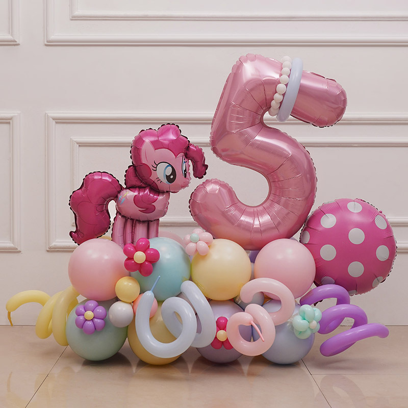 生日气球儿童卡通可爱装饰布置