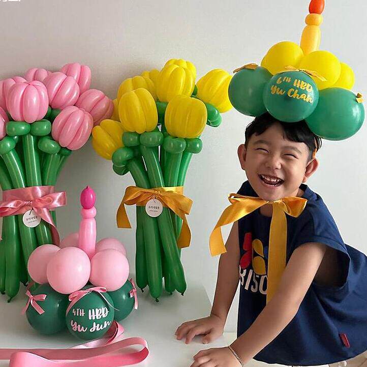 小红书生日蛋糕帽子气球材料包网红派对装饰氛围道具可爱女孩拍照