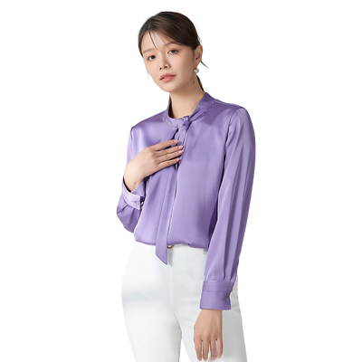 优美世界宽松气质套头长袖衬衣