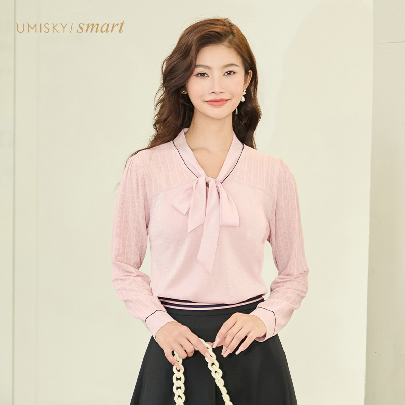 优美世界针织衫V领套头上衣