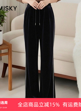 umisky优美世界专柜同款系带松紧腰运动休闲长裤SK3F2773