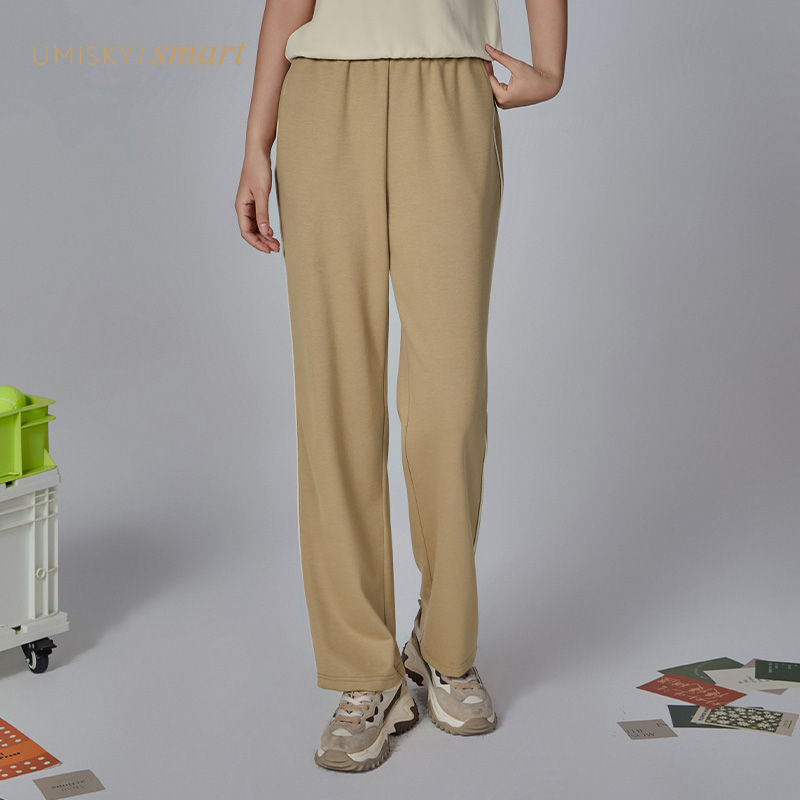 优美世界直筒运动风休闲裤