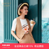 复古韵味大U领短款 umisky优美世界商场同款 夏季 马甲SK2M1003