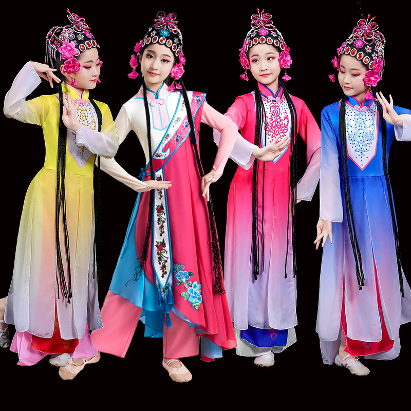 俏花旦儿童演出服梨园小花旦戏服