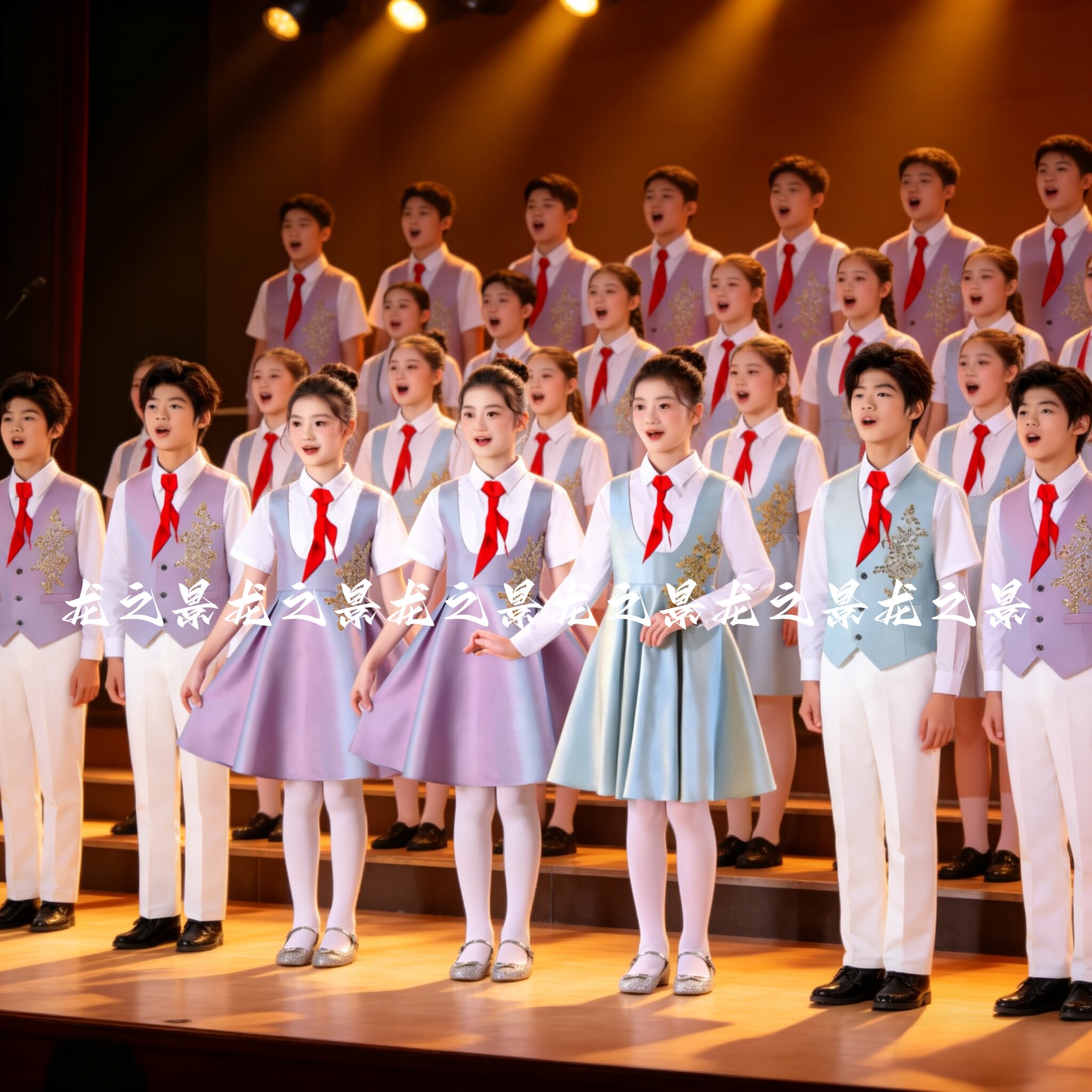 六一儿童合唱服装演出服男女童