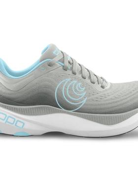 代购TOPO女士跑步鞋缓震轻便透气支撑性合成材料织物灰色浅蓝色