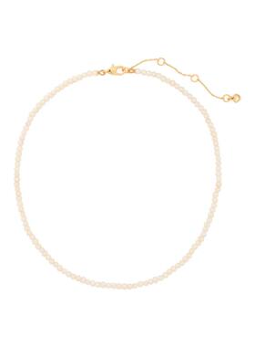 代购kate spade女士珍珠项链优雅复古精致简约珍珠金色可调节