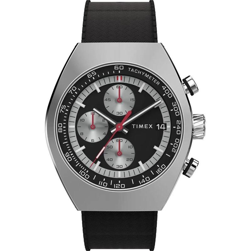 Timex/天美时Quartz Analog Watch黑盘红针mm商务休闲腕表