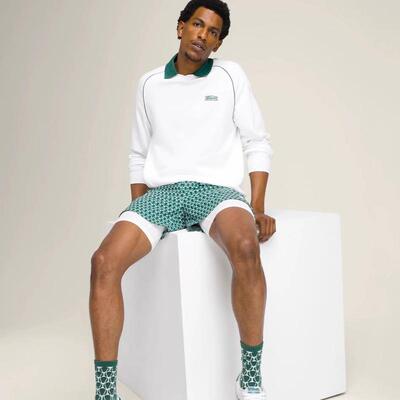 代购wilson Parkside 威尔胜网球运动衫白绿色时尚百搭卫衣套头