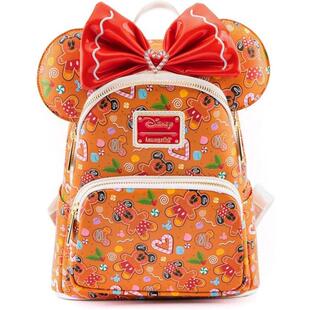 代购Loungefly男女迪士尼双肩包头带收纳金属拉链多层隔层