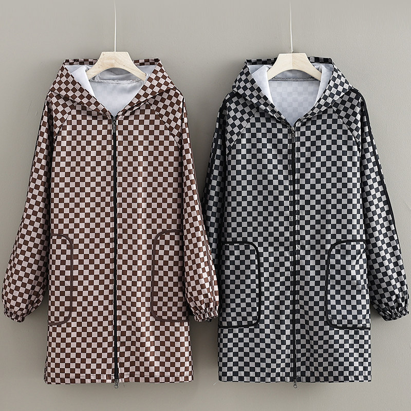 春夏新款长袖围裙厨房家用棋盘格拉链大人罩衣工作服上班外穿定制,家庭/个人清洁工具,围裙,淘宝优惠券,粉丝福利购,淘宝优惠卷