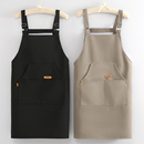 纯色围裙厨房餐饮专用可定制logo店名上班工作男女同款 时尚 韩版