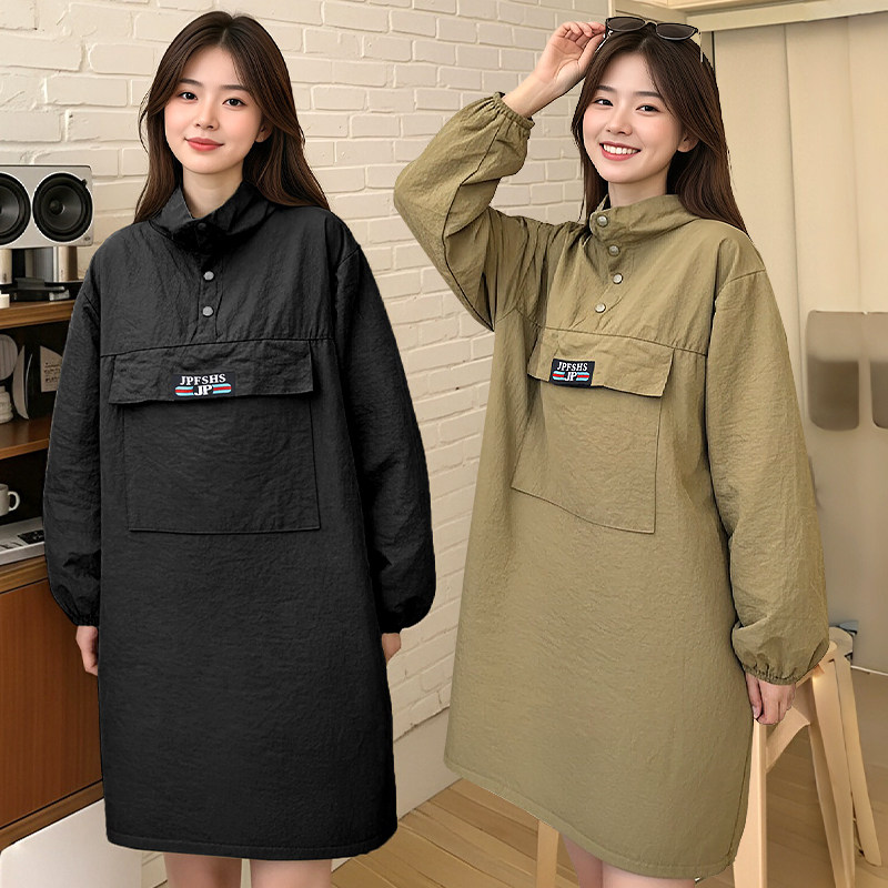 可定制logo印字纯色长袖围裙大口袋时尚简约高颜值立领防污工作服,家庭/个人清洁工具,围裙,淘宝优惠券,粉丝福利购,淘宝优惠卷