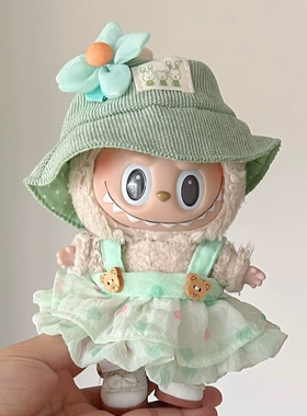 搪胶拉布布labubu clothes挂件衣服着替娃衣背带裤连衣裙着替装女