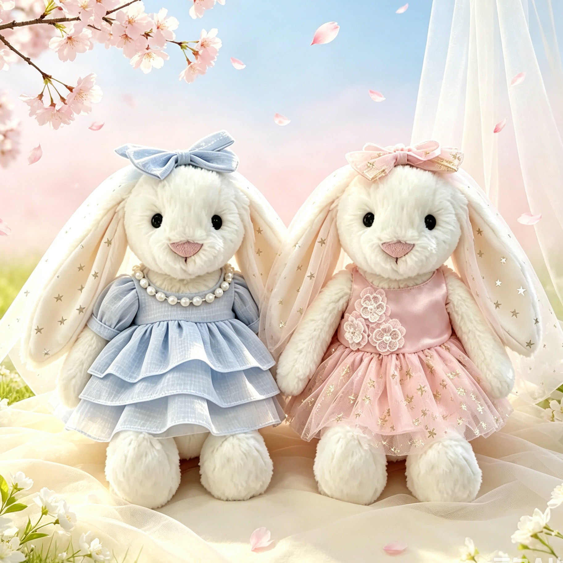 适用于Jellycat中号31CM害羞邦尼兔娃衣30CM伽百利兔子新款连衣裙图片