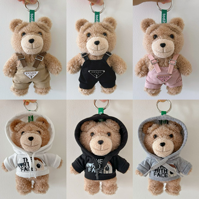 泡泡玛特Ted2泰迪熊娃衣玩偶公仔挂件衣服潮酷卫衣裤子着替套装潮