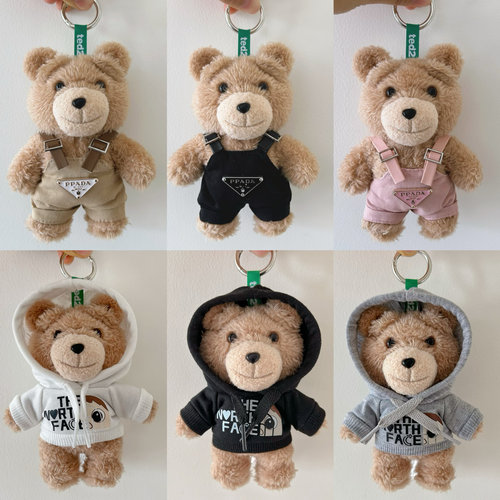 泡泡玛特Ted2泰迪熊娃衣玩偶公仔挂件衣服潮酷卫衣裤子着替套装潮