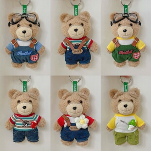 泡泡玛特Ted2泰迪熊娃衣玩偶公仔挂件衣服潮酷卫衣裤 潮 子着替套装