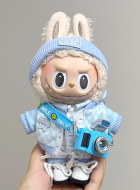 搪胶拉布布labubu clothes挂件衣服着替娃衣背带裤连衣裙着替装女