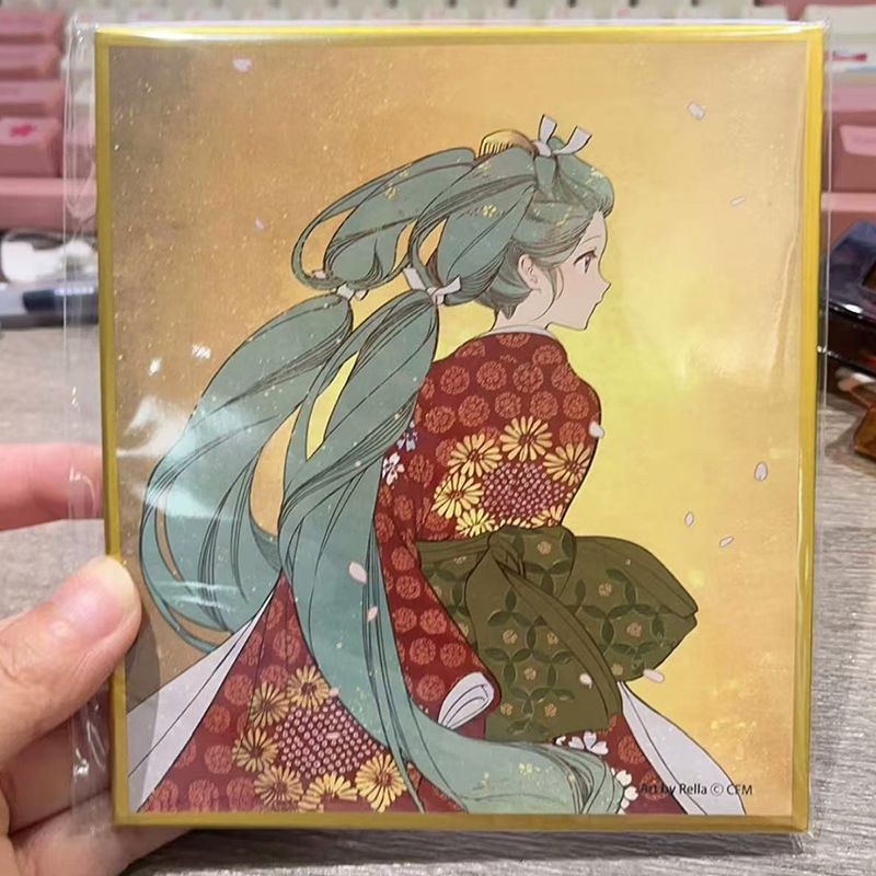 初音未来回眸美人色纸东京国立博物馆红和服周边现货特典收藏全新