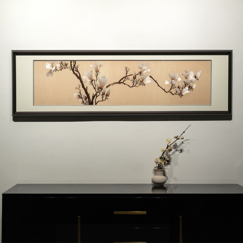纯手工客厅苏绣装饰画可定制