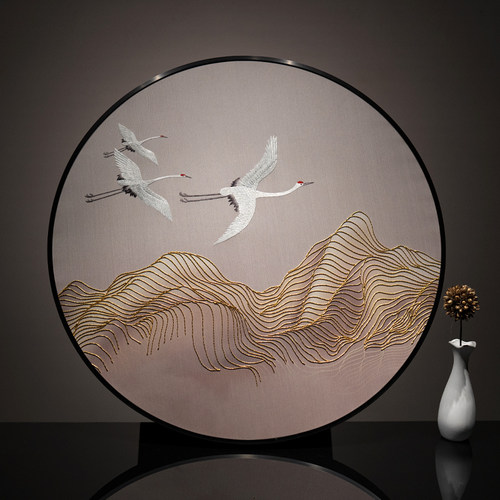 精品手工苏绣绘加绣飞黄腾达