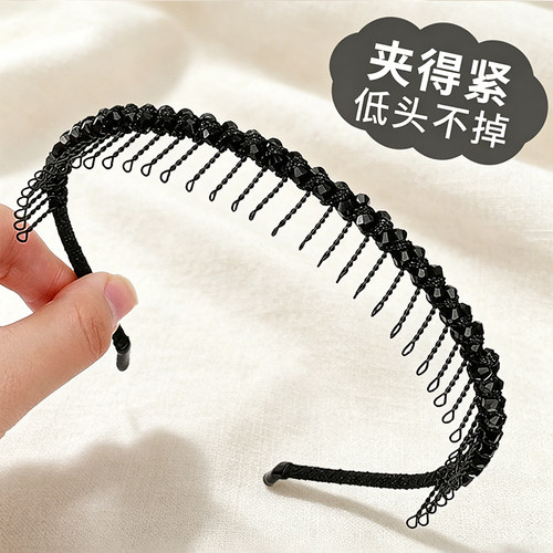 金属水晶铁发箍女高级感轻奢发卡