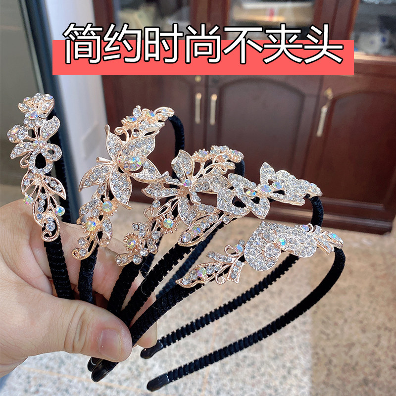 发卡发箍女2026新款高级感洋气时尚不勒头饰水钻女士防滑发夹头箍