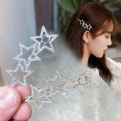 星星发夹边夹侧边小夹子头饰女高级感新款 一字夹刘海发卡女生卡子