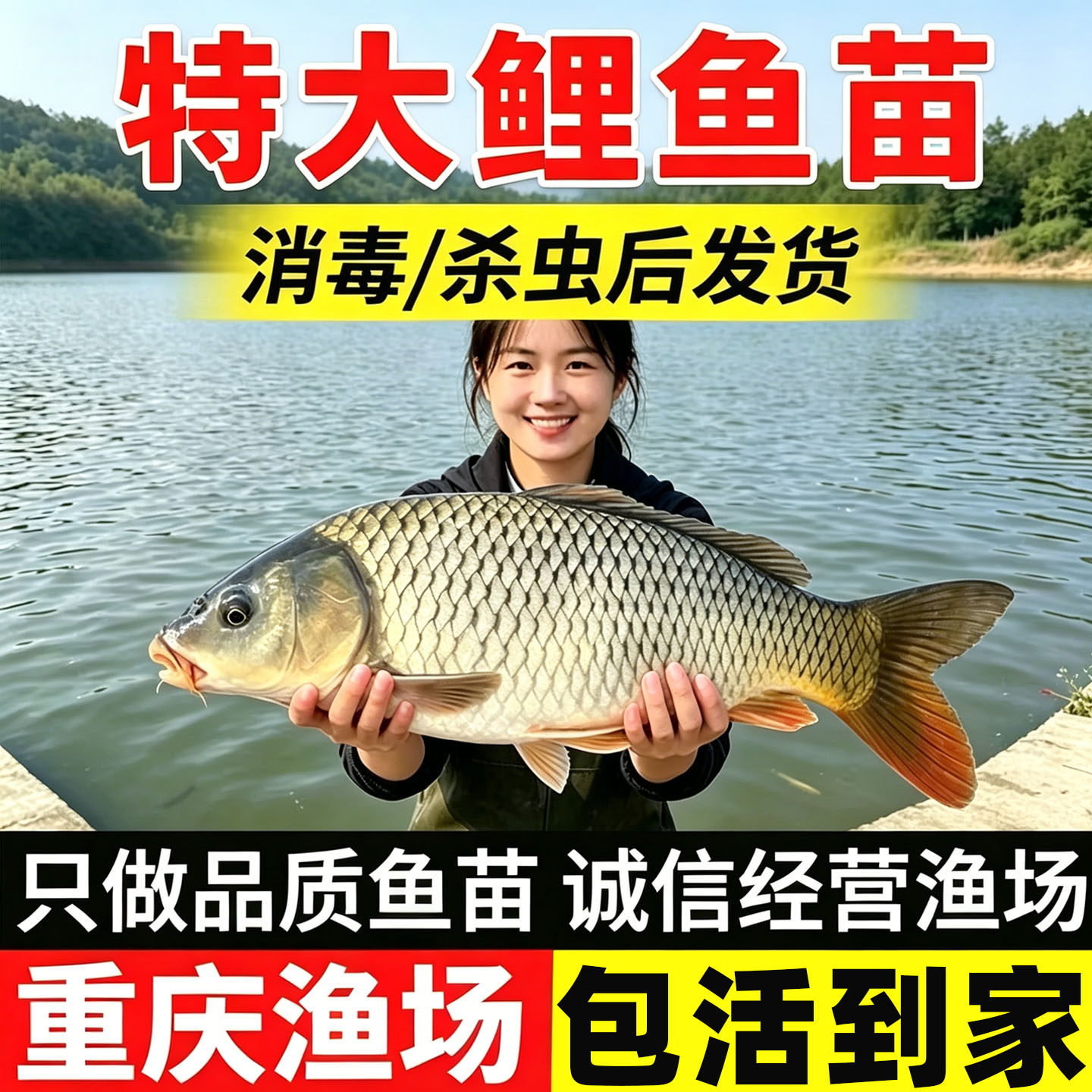 鲤鱼苗淡水养殖食用特大型红尾稻田鲤鱼荷花鲤鱼本地建鲤鱼苗批发