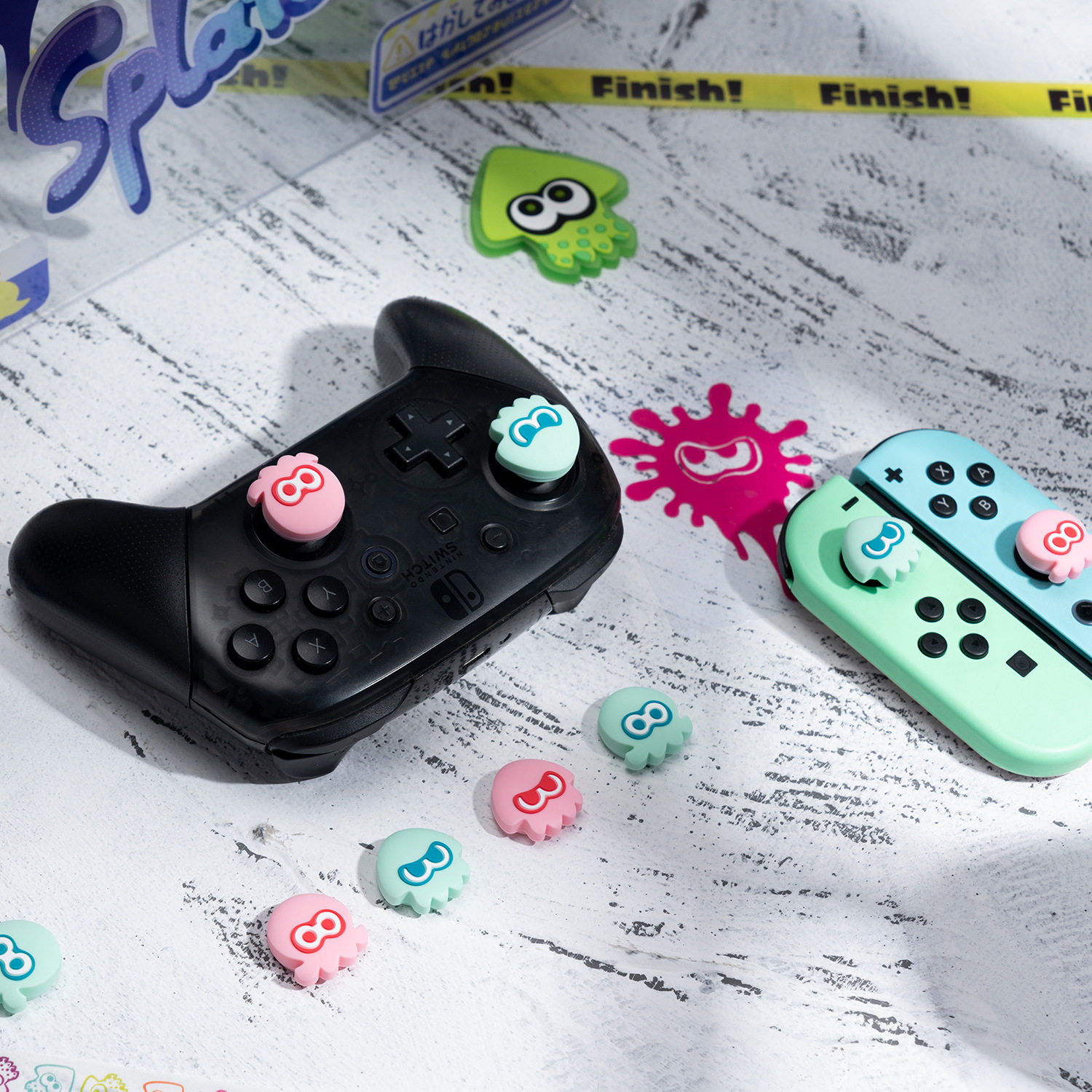닌텐도 스위치 로커 캡 PS4|PS5|NSPRO 핸들 실리콘 로커 커버 OLED SPLATOON 3