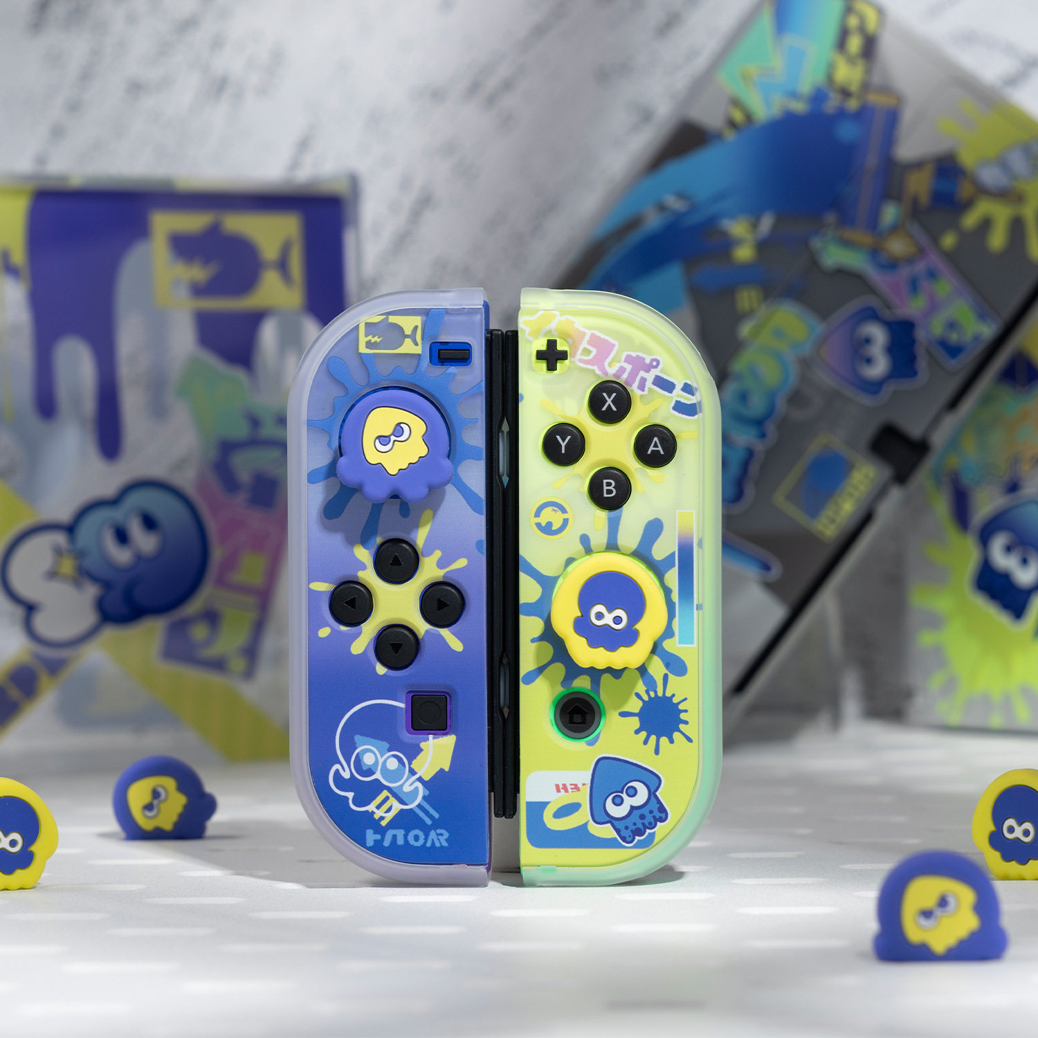 NINTENDO 스위치 로커 캡 NS 로커 커버 실리콘 버튼 보호 커버 OLED SPLATOON 3에 적합