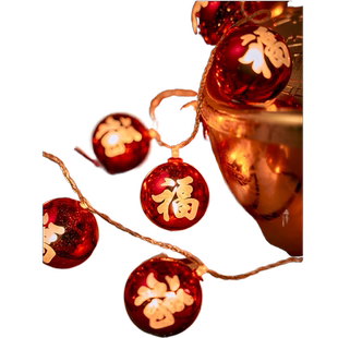 2025新年挂饰发光福字元旦灯笼挂件过年春节家用室内装饰场景布置