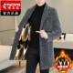 加厚中长款 毛呢大衣男士 风衣修身 啄木鸟秋冬新款 加绒毛呢外套男装