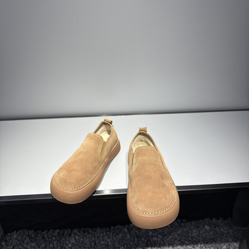 休闲男反绒皮一脚蹬透气豆豆鞋