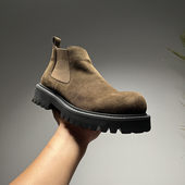 靴子英伦风高帮马丁靴春夏季 男士 皮鞋 2025新款 大头鞋 厚底增高外贸