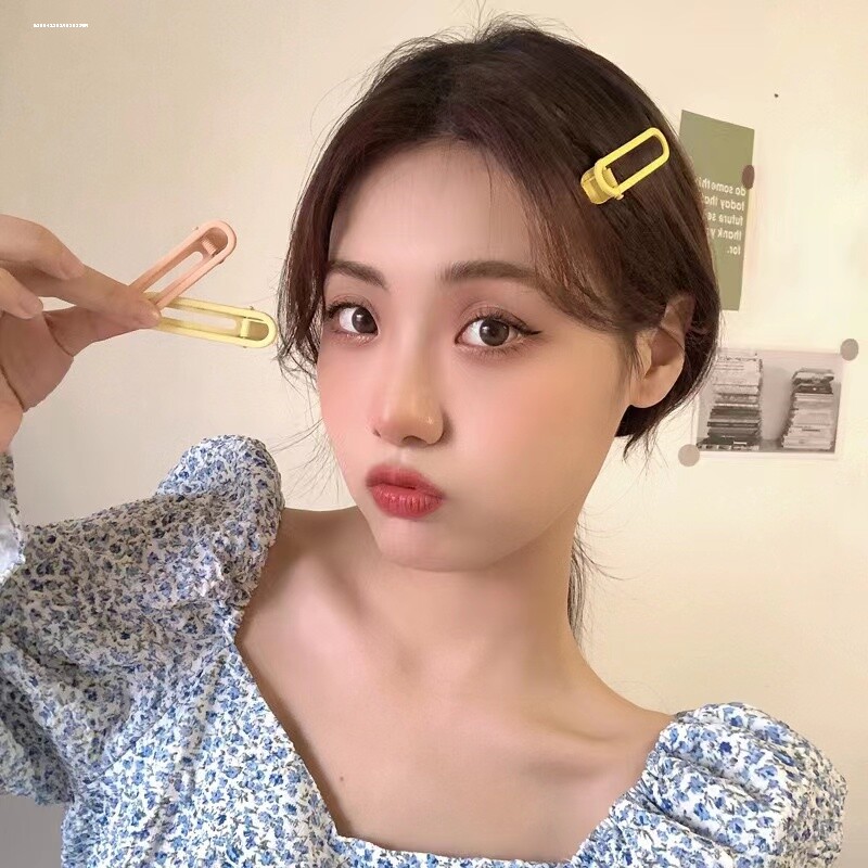 网红夏季糖果色发夹女侧边夹鸭嘴夹一字夹小发卡子刘海夹子头饰