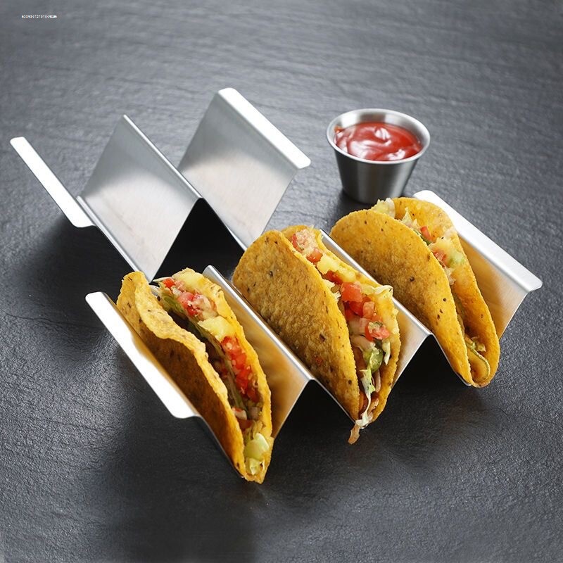 taco架墨西哥饼架餐厅玉米卷饼架创意塔可饼架不锈钢薄饼架春卷架图片